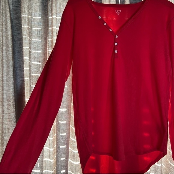 LOVE By Gap Red Plaid Flannel Pajama Two Piece Set Size Medium - Picture 14 of 16